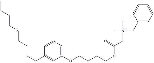 N,N-Dimethyl-N-benzyl-N-[[[4-(3-nonylphenyloxy)butyl]oxycarbonyl]methyl]aminium Struktur