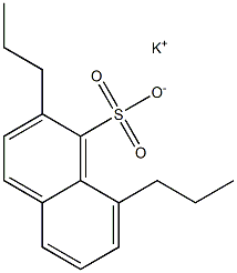 2,8-Dipropyl-1-naphthalenesulfonic acid potassium salt Struktur