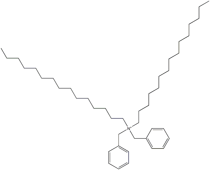 Dipentadecyldibenzylaminium Struktur