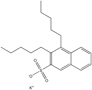 3,4-Dipentyl-2-naphthalenesulfonic acid potassium salt Struktur