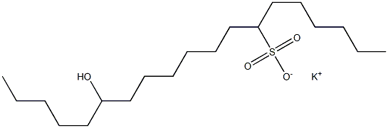 14-Hydroxynonadecane-7-sulfonic acid potassium salt Struktur