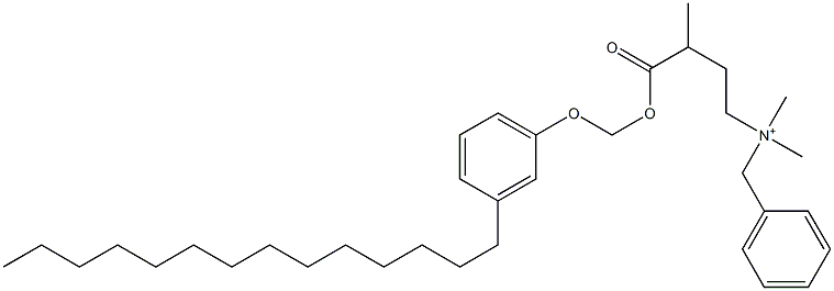 N,N-Dimethyl-N-benzyl-N-[3-[[(3-tetradecylphenyloxy)methyl]oxycarbonyl]butyl]aminium Struktur