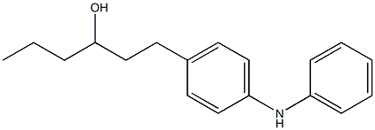 4-(3-Hydroxyhexyl)phenylphenylamine Struktur