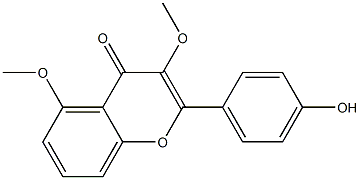 2-(4-Hydroxyphenyl)-3,5-dimethoxy-4H-1-benzopyran-4-one Struktur