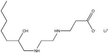 3-[N-[2-[N-(2-Hydroxyheptyl)amino]ethyl]amino]propionic acid lithium salt Struktur