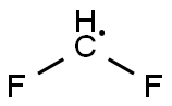 Difluoromethyl radical Struktur