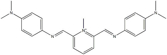 2,6-Bis[[4-(dimethylamino)phenyl]iminomethyl]-1-methylpyridinium Struktur