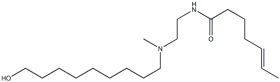 N-[2-[N-(9-Hydroxynonyl)-N-methylamino]ethyl]-5-heptenamide Struktur