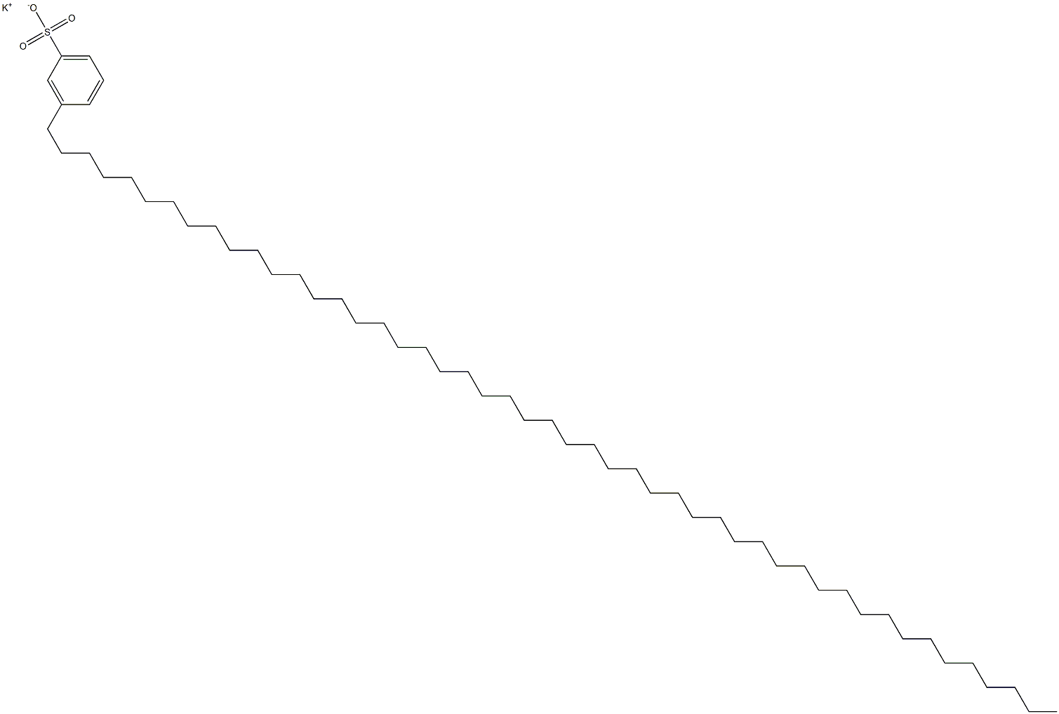 3-(Nonatetracontan-1-yl)benzenesulfonic acid potassium salt Struktur