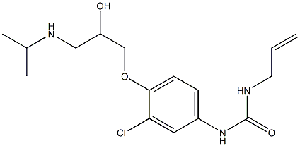 1-(2-Propenyl)-3-[3-chloro-4-[2-hydroxy-3-[isopropylamino]propoxy]phenyl]urea Struktur