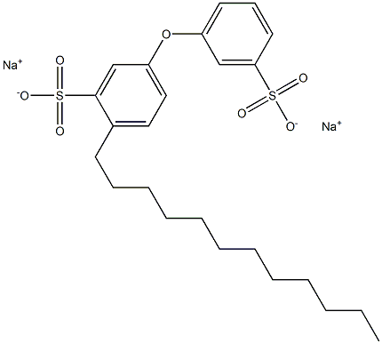 4-Dodecyl[oxybisbenzene]-3,3'-disulfonic acid disodium salt Struktur