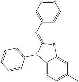 N-(3-Phenyl-6-methyl-2,3-dihydrobenzothiazole-2-ylidene)phenylamine Struktur