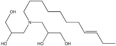 3,3'-(8-Undecenylimino)bis(propane-1,2-diol) Struktur