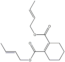 1-Cyclohexene-1,2-dicarboxylic acid bis(2-butenyl) ester Struktur