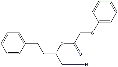 (Phenylthio)acetic acid (S)-1-(cyanomethyl)-3-phenylpropyl ester Struktur