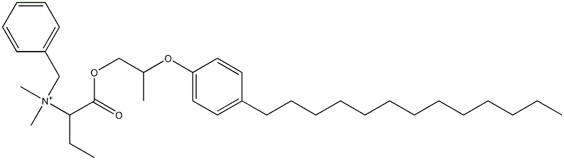 N,N-Dimethyl-N-benzyl-N-[1-[[2-(4-tridecylphenyloxy)propyl]oxycarbonyl]propyl]aminium Struktur