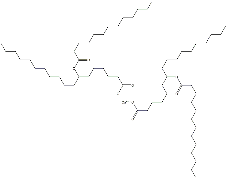 Bis(7-tridecanoyloxyoctadecanoic acid)calcium salt Struktur