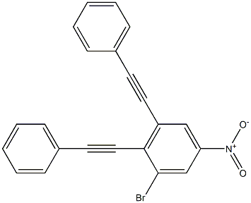 1-Bromo-2,3-bis(phenylethynyl)-5-nitrobenzene Struktur