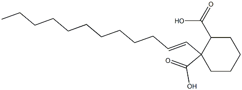 Cyclohexane-1,2-dicarboxylic acid hydrogen 1-(1-dodecenyl) ester Struktur