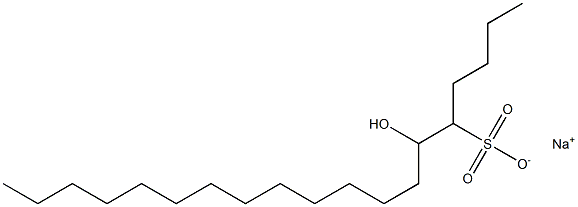 6-Hydroxynonadecane-5-sulfonic acid sodium salt Struktur