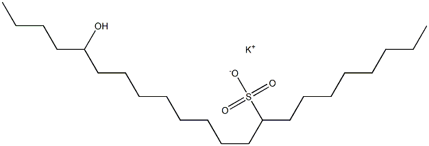 18-Hydroxydocosane-9-sulfonic acid potassium salt Struktur