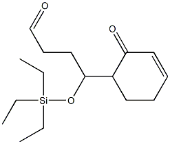 4-(Triethylsilyloxy)-4-(2-oxo-3-cyclohexenyl)butanal Struktur