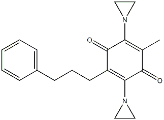 3-Methyl-6-(3-phenylpropyl)-2,5-di(1-aziridinyl)-p-benzoquinone Struktur