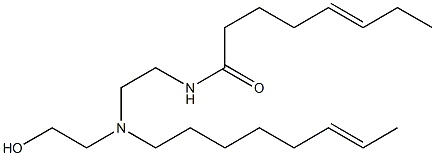 N-[2-[N-(2-Hydroxyethyl)-N-(6-octenyl)amino]ethyl]-5-octenamide Struktur