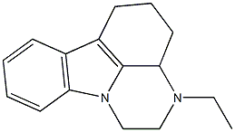 3-ethyl-2,3,3a,4,5,6-hexahydro-1H-pyrazino[3,2,1-jk]carbazole Struktur