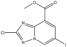 2-Chloro-6-iodo-[1,2,4]triazolo[1,5-a]pyridine-8-carboxylic acid methyl ester Struktur