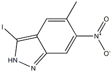 3-Iodo-5-methyl-6-nitro-2H-indazole Struktur