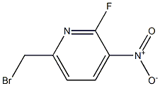 6-Bromomethyl-2-fluoro-3-nitro-pyridine Struktur