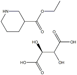 (S)-3-Piperidinecarboxylic acid ethyl ester-tartrate Struktur