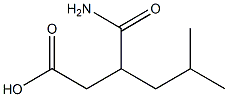 (+) - 3-carbamoyl-5-methyl - hexanoic acid Struktur