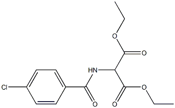 Diethyl 4-chlorobenzoylaminomalonate Struktur