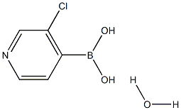 3-chloro-4-pyridine borronic acid hydrate Struktur