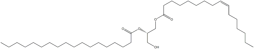 1-(9Z-hexadecenoyl)-2-octadecanoyl-sn-glycerol Struktur