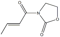 trans-N-Crotonoyl-2-oxazolidinone. Struktur