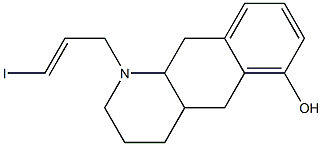 6-hydroxy-1,2,3,4,4a,5,10,10a-octahydro-N-(3'-iodo-2'-propenyl)benzo(g)quinoline Struktur