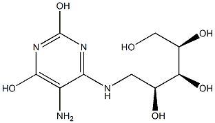 4-ribitylamino-5-amino-2,6-dihydroxypyrimidine Struktur