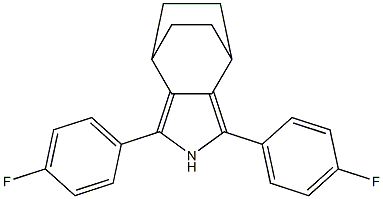 3,5-bis(4-fluorophenyl)-4--azatricyclo(5.2.2.0(2,6))undeca-2,5-diene Struktur