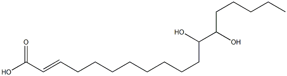 12,13-dihydroxyoctadecenoic acid Struktur