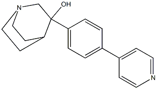 3-(4-(pyrid-4-yl)phenyl)-3-hydroxyquinuclidine Struktur