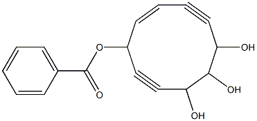 1-(benzoyloxy)-2-cyclodecene-4,9-diyne-6,7,8-triol Struktur