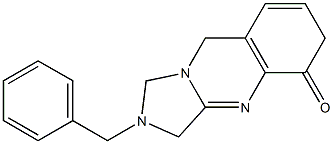 1,2,3,5-tetrahydro-2-benzylimidazo(5,1-b)quinazolin-5-one Struktur