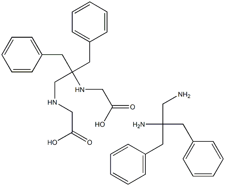 N,N'-bis(dibenzyl)ethylenediaminediacetic acid Struktur