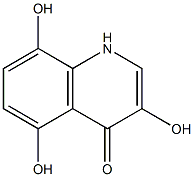 3,5,8-trihydroxy-4-quinolone Struktur