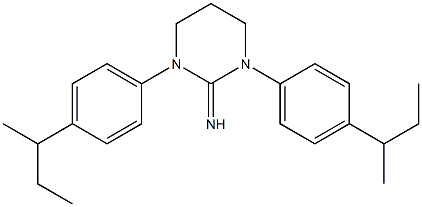 1,3-bis(4-sec-butylphenyl)tetrahydropyrimidin-2-ylideneamine Struktur