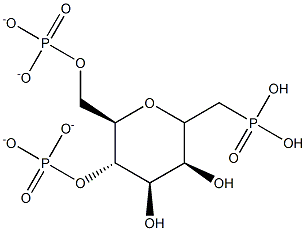 (4,6-di-O-phosphonatomannopyranosyl)methylphosphonate Struktur