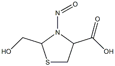 N-NITROSO-2-HYDROXYMETHYLTHIAZOLIDINE-4-CARBOXYLICACID Struktur